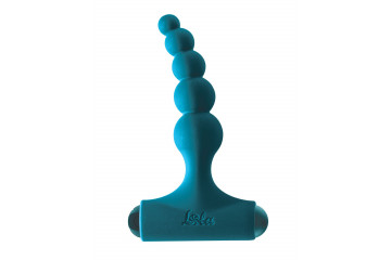 Бирюзовая анальная пробка с перезаряжаемой вибропулей Splendor 2.0 - 12,1 см.