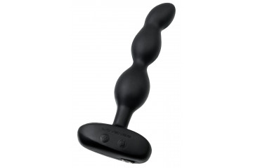 Черный анальный стимулятор с вибрацией и вращением Ridge - 17,2 см.