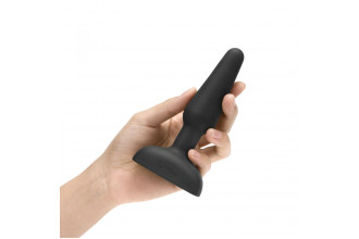 Чёрная анальная вибропробка с 3 источниками вибрации TRIO REMOTE CONTROL PLUG BLACK - 13,5 см.