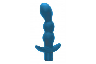 Бирюзовый анальный вибромассажёр Naughty - 14,5 см.