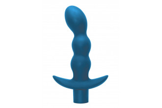 Бирюзовый анальный вибромассажёр Naughty - 14,5 см.