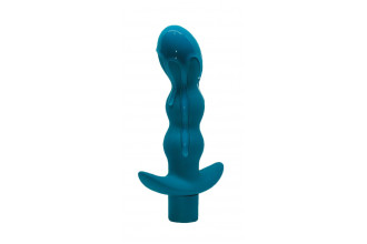Бирюзовый анальный вибромассажёр Naughty - 14,5 см.