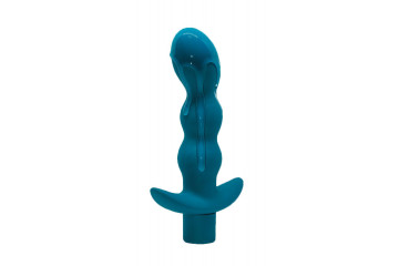 Бирюзовый анальный вибромассажёр Naughty - 14,5 см.