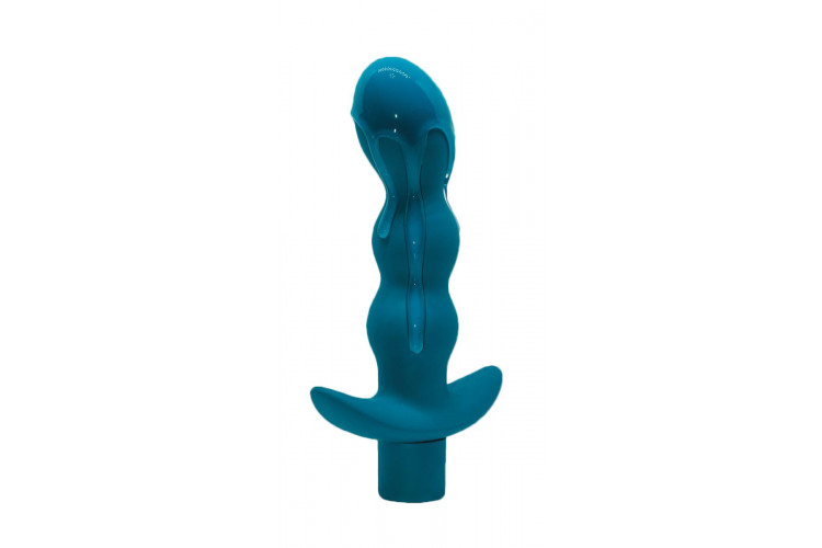 Бирюзовый анальный вибромассажёр Naughty - 14,5 см.