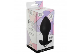 Чёрная анальная вибропробка Bulb Anal Plug - 10 см.