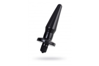 Черная анальная втулка Lacerta с вибрацией - 12,1 см.