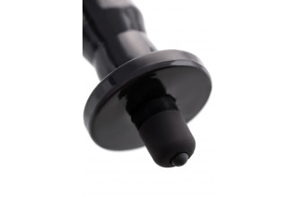 Черная анальная втулка Lacerta с вибрацией - 12,1 см.