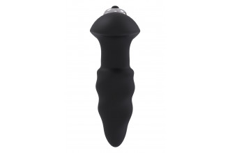 Черная анальная вибровтулка Single Speed Love Arrow Plug - 9,8 см.