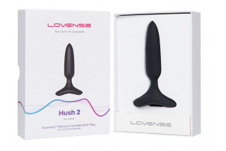 Черная анальная вибропробка HUSH 2 Size S - 12,1 см.