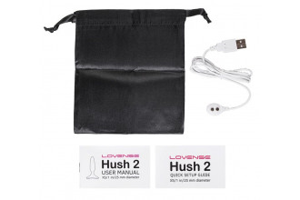 Черная анальная вибропробка HUSH 2 Size S - 12,1 см.