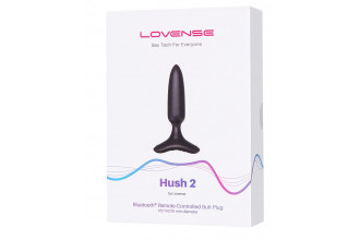 Черная анальная вибропробка HUSH 2 Size S - 12,1 см.
