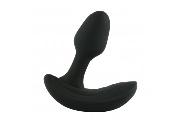 Черная вибропробка с функцией расширения и пультом ДУ Himeros