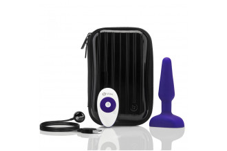Фиолетовая анальная вибропробка с 3 источниками вибрации TRIO REMOTE CONTROL PLUG PURPLE - 13,5 см.