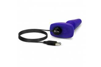 Фиолетовая анальная вибропробка с 3 источниками вибрации TRIO REMOTE CONTROL PLUG PURPLE - 13,5 см.