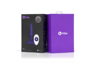 Фиолетовая анальная вибропробка с 3 источниками вибрации TRIO REMOTE CONTROL PLUG PURPLE - 13,5 см.