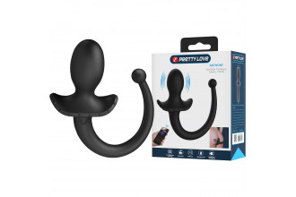 Черная анальная вибропробка с хвостом Anthony Черная анальная вибропробка с хвостом Anthony