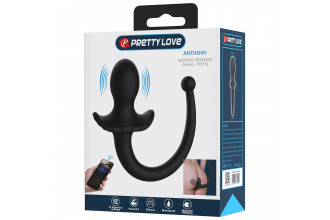 Черная анальная вибропробка с хвостом Anthony Черная анальная вибропробка с хвостом Anthony