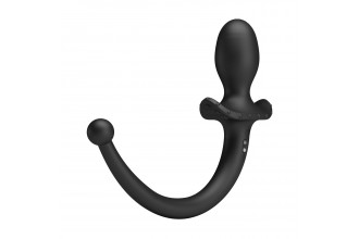 Черная анальная вибропробка с хвостом Anthony Черная анальная вибропробка с хвостом Anthony