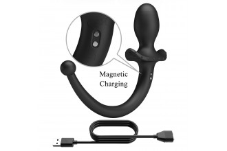 Черная анальная вибропробка с хвостом Anthony Черная анальная вибропробка с хвостом Anthony