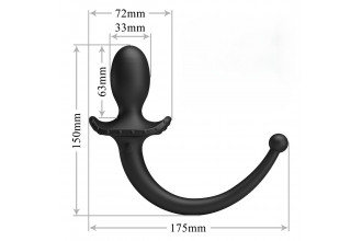 Черная анальная вибропробка с хвостом Anthony Черная анальная вибропробка с хвостом Anthony