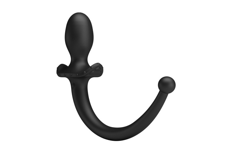 Черная анальная вибропробка с хвостом Anthony Черная анальная вибропробка с хвостом Anthony