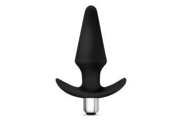Чёрная анальная вибропробка Luxe Discover - 12,7 см.