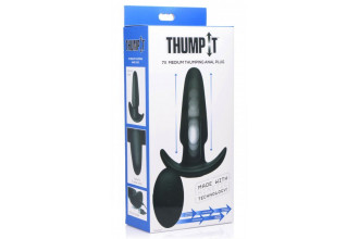 Черная анальная вибропробка Kinetic Thumping 7X Medium Anal Plug - 13,3 см.