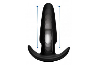 Черная анальная вибропробка Kinetic Thumping 7X Medium Anal Plug - 13,3 см.