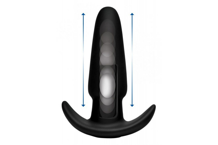 Черная анальная вибропробка Kinetic Thumping 7X Medium Anal Plug - 13,3 см.