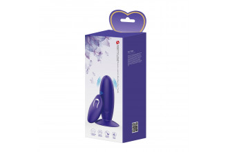 Фиолетовый анальный вибростимулятор Remote Control Vibrating Plug Youth - 11 см.