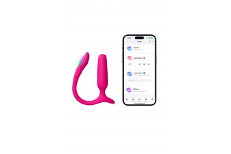 Розовый анальный вибратор с клиторальной стимуляцией Lush Anal