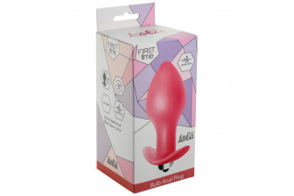 Розовая анальная вибропробка Bulb Anal Plug - 10 см.