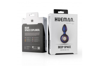 Фиолетовая анальная вибропробка Deep Space с кольцом-держателем - 12,7 см.