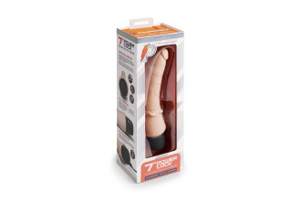 Телесный анальный вибратор 7 Slim Anal Realistic Vibrator - 20 см.