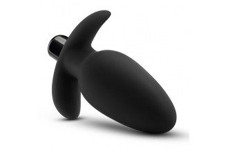 Черная анальная вибропробка Silicone Saddle Plug - 12,1 см.