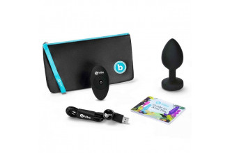 Черная вибропробка Vibrating Jewel Plug XXL - 12 см.