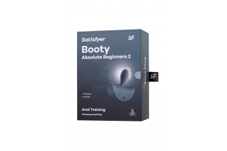 Серая анальная вибровтулка Booty Absolute Beginners 2 - 7,9 см.