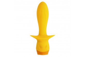 Желтая анальная вибропробка Mellow Yellow - 13,5 см.