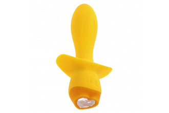 Желтая анальная вибропробка Mellow Yellow - 13,5 см.