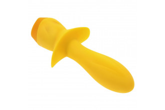Желтая анальная вибропробка Mellow Yellow - 13,5 см.