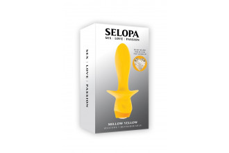 Желтая анальная вибропробка Mellow Yellow - 13,5 см.