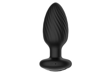 Черная анальная вибровтулка Nexus Tornado Medium с функцией вращения