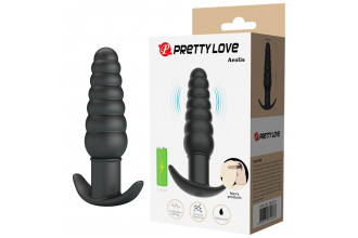 Черный анальный вибростимулятор Aeolis - 11 см.