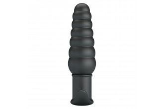 Черный анальный вибростимулятор Aeolis - 11 см.