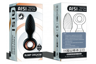 Черная анальная пробка с вибрацией, вращением и пультом ДУ