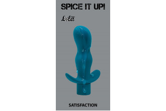 Бирюзовая анальная пробка с вибрацией Satisfaction - 11,5 см.