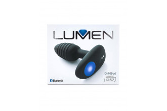 Черный интерактивный вибратор OhMiBod Lumen for Kiiroo с подсветкой - 10,2 см.