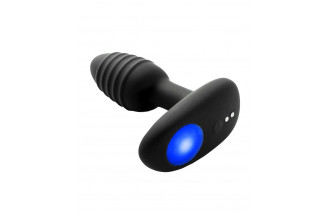 Черный интерактивный вибратор OhMiBod Lumen for Kiiroo с подсветкой - 10,2 см.
