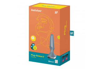 Серая анальная пробка с вибрацией Satisfyer Plug-ilicious 2 - 14 см. Серая анальная пробка с вибрацией Satisfyer Plug-ilicious 2 - 14 см.