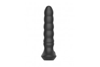 Черный перезаряжаемый мультискоростной вибратор №02 Undulating vibrator - 19 см.